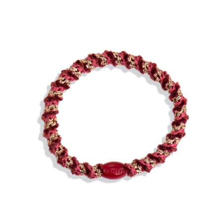 Kknekki Hårsnodd Röd/Rosa/Guldig Glittrig